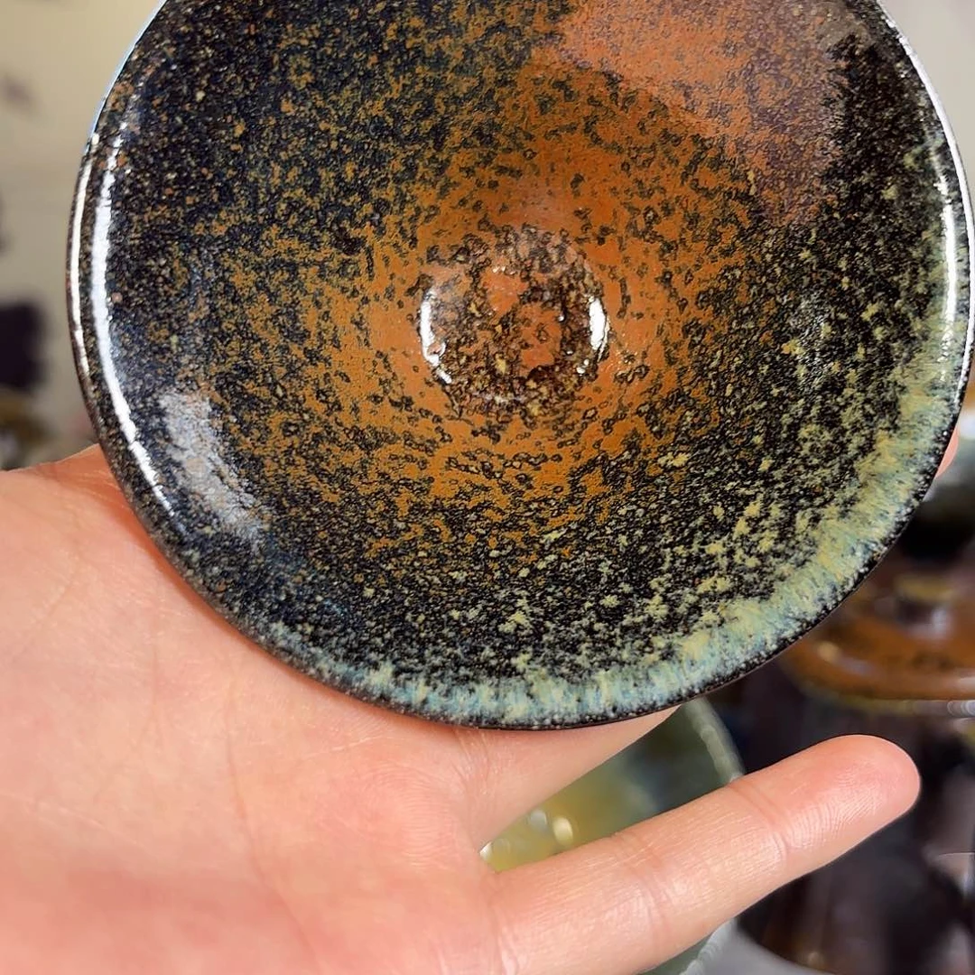 壶t****e柴烧紫砂斗笠杯