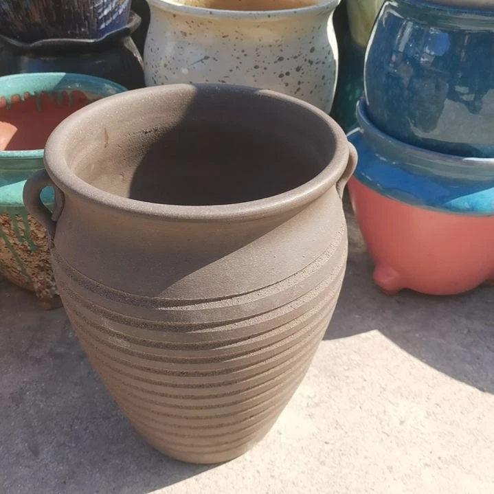 红陶口20高27瑕疵底裂