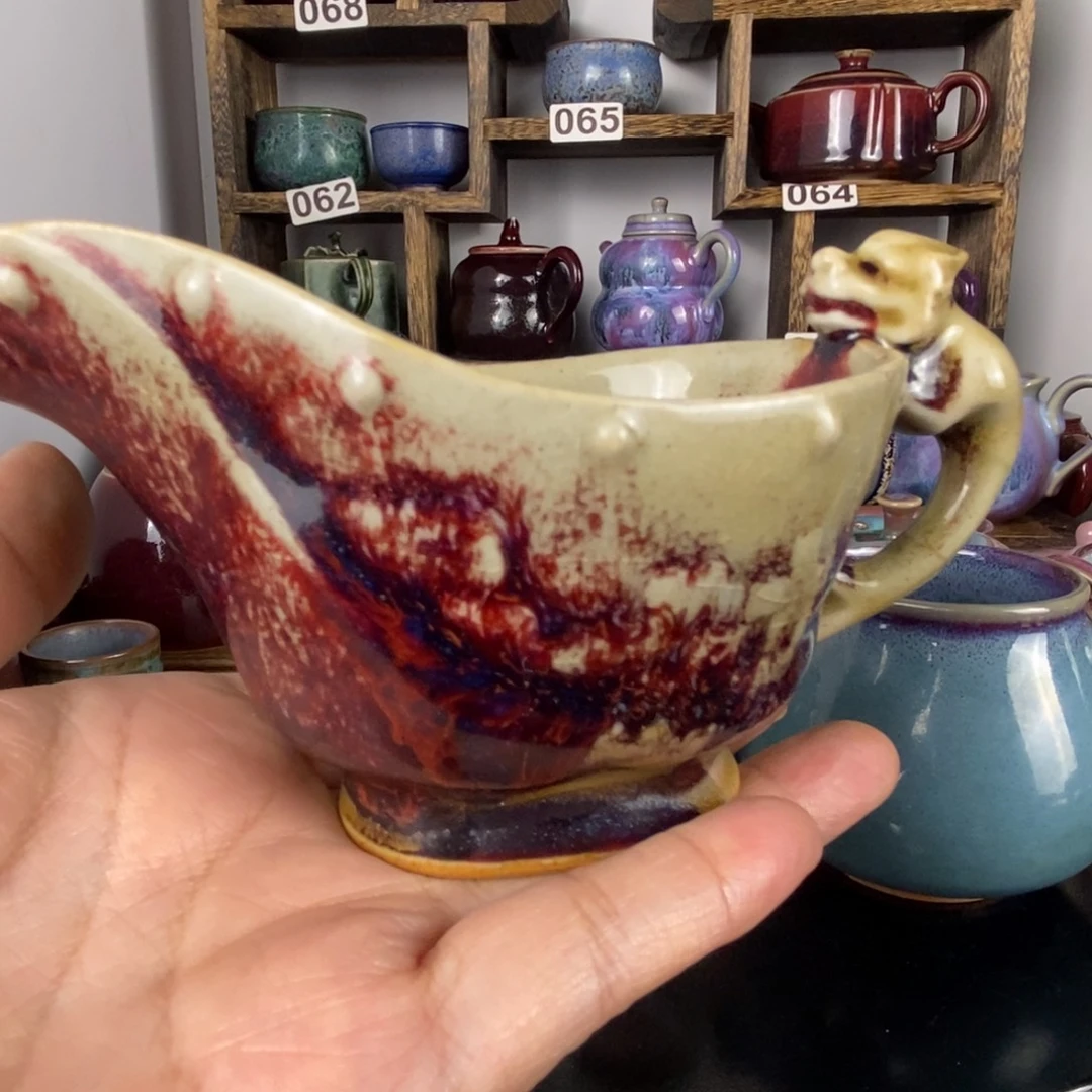 谢***E中国神后钧瓷茶具处理