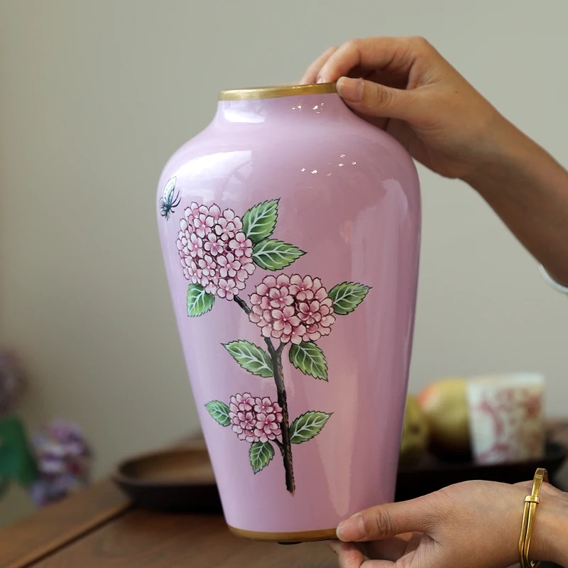 新中式高颜值古典ins风现代陶瓷花瓶摆件高贵家居客厅书房装饰品