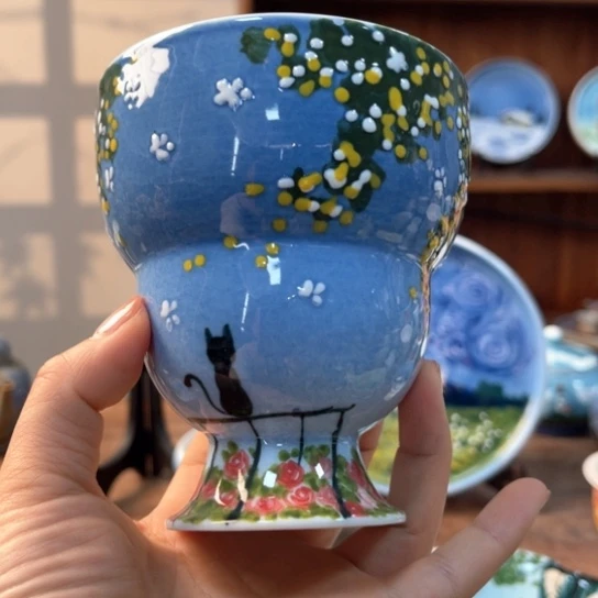 罐景德镇釉下手绘陶瓷