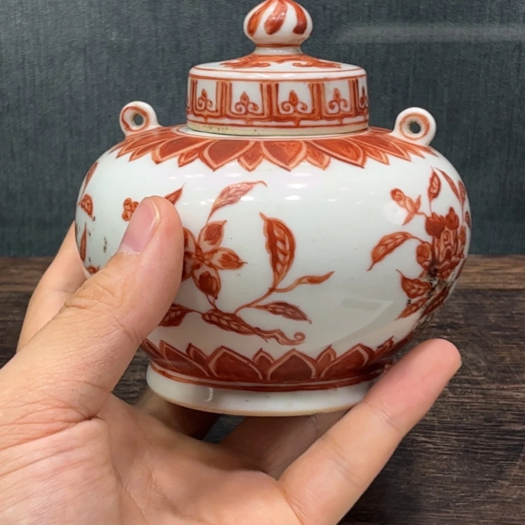 器***店摆件瓷器工艺品摆件帆红