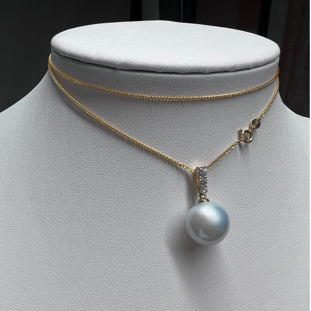 【淡水珍珠大龙珠吊坠】14-15mmS925银（含60cm肖邦链）E67