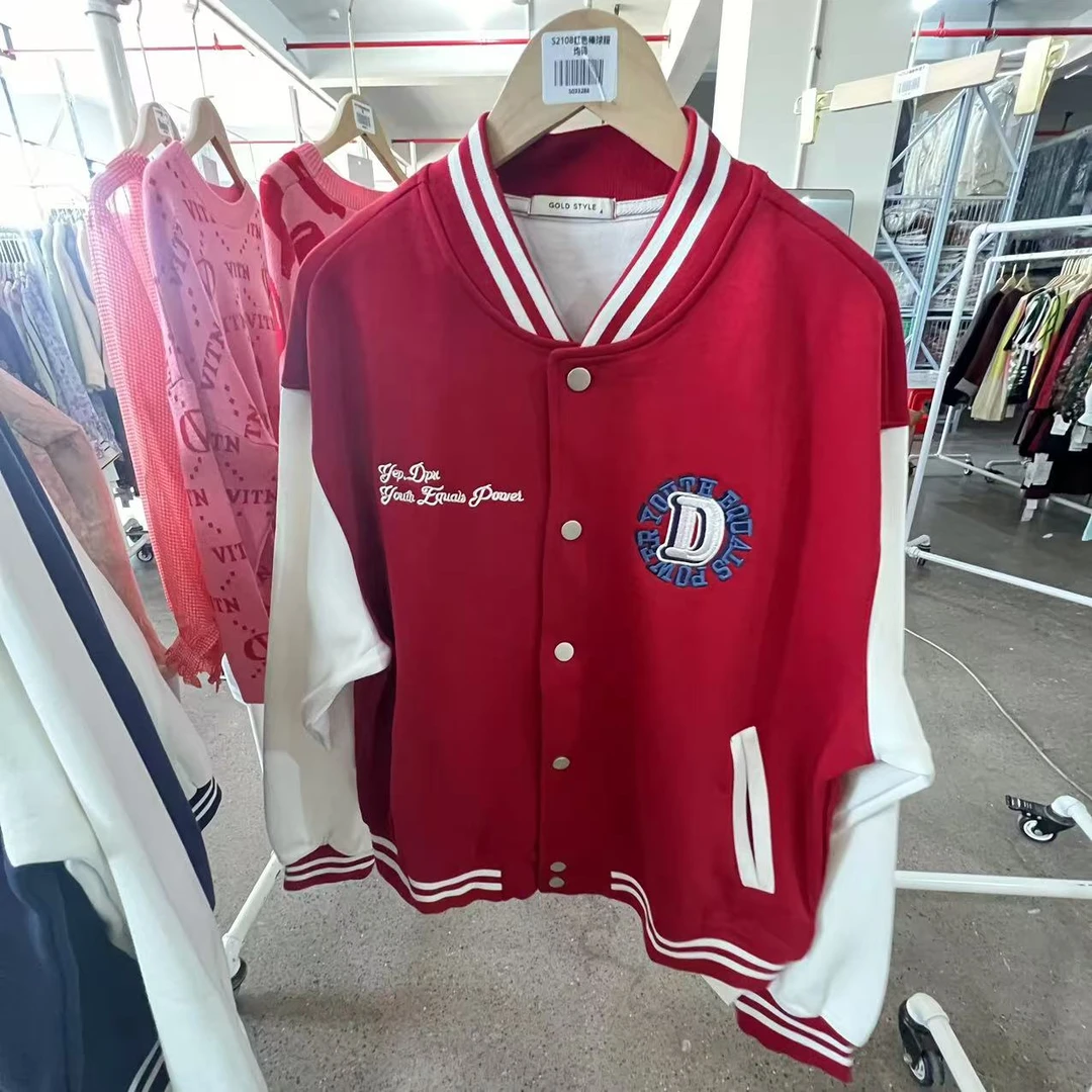 春季上新~时尚简约美式风格棒球服外套 S2108