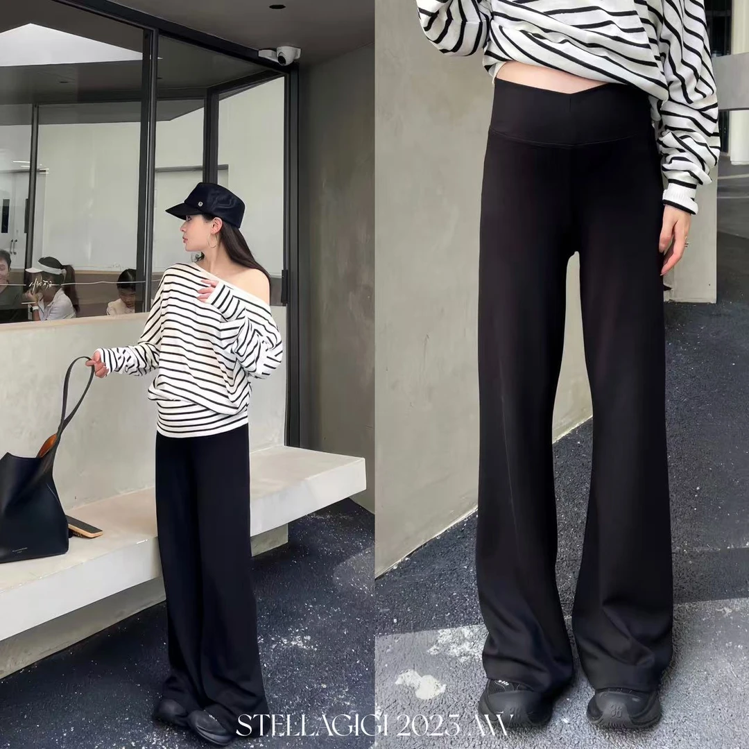 SG / 郭幂幂 AW 百搭神裤！高腰显瘦纯色休闲微喇裤K-20251642