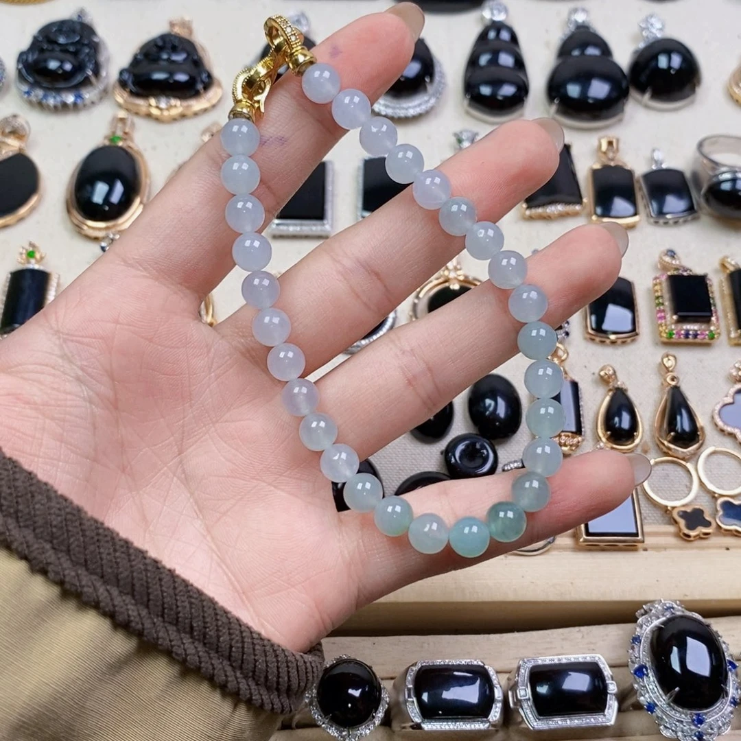 未镶嵌定制翡翠翡翠珠串