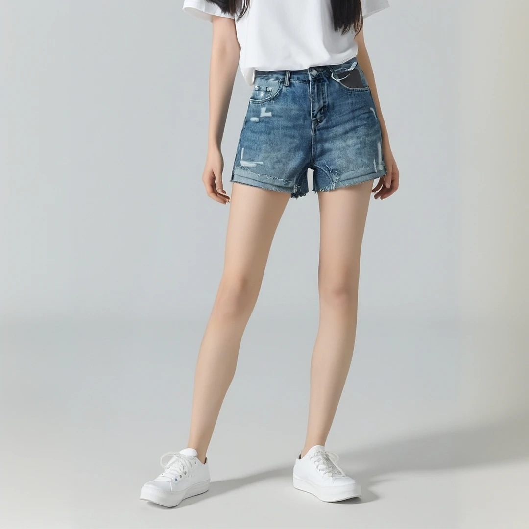 杨家牛仔夏季三分短裤98559款X-5-3