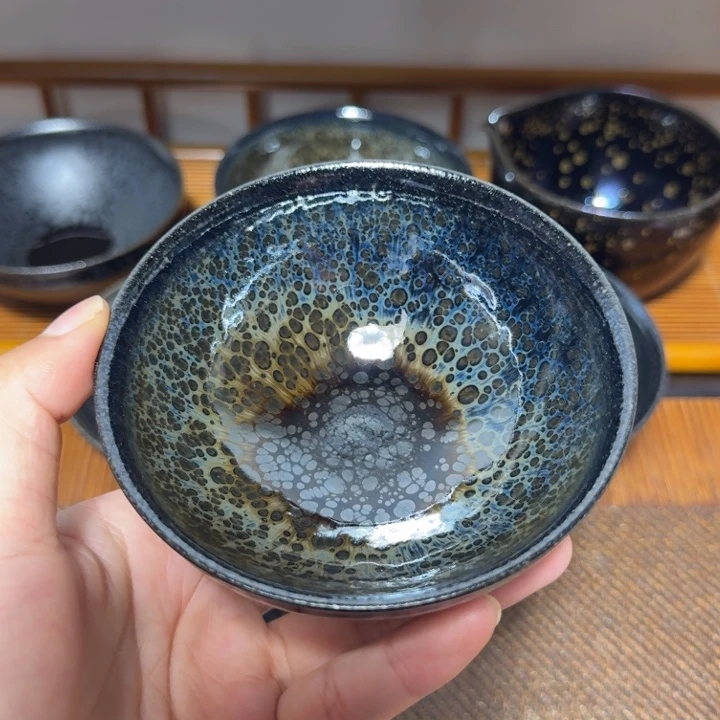 茶盏心**涯建盏手工制作主人杯茶杯