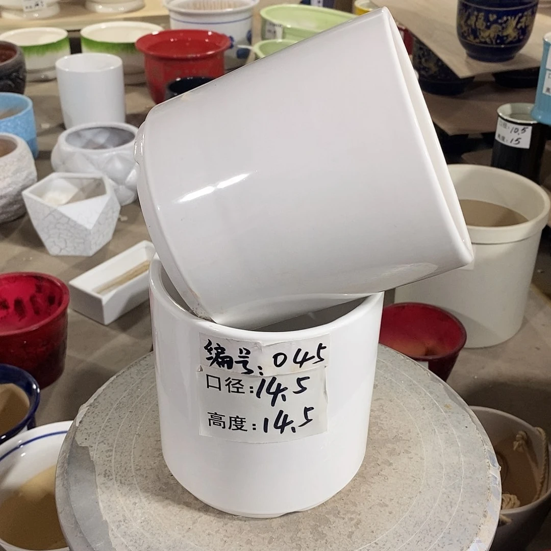 【闪购商品】陶瓷微瑕花盆-045-2个