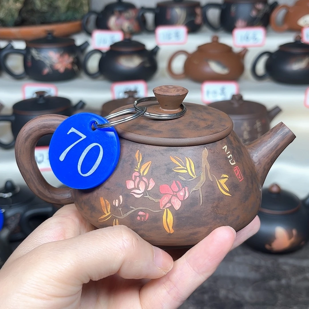 200毫升纯手工刻填手磨石瓢壶