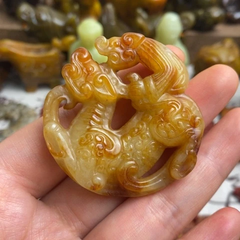 蛇纹石玉未镶嵌颈饰22