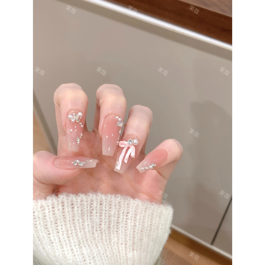 茉哉皮皮【心动时刻】纯手工定制美甲拆卸穿戴甲A5277