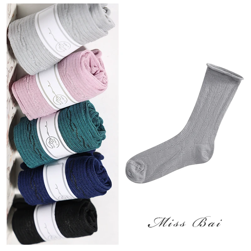 YIWEN-【感知自我】舒适耐穿羊毛混纺休闲针织短袜WZY701