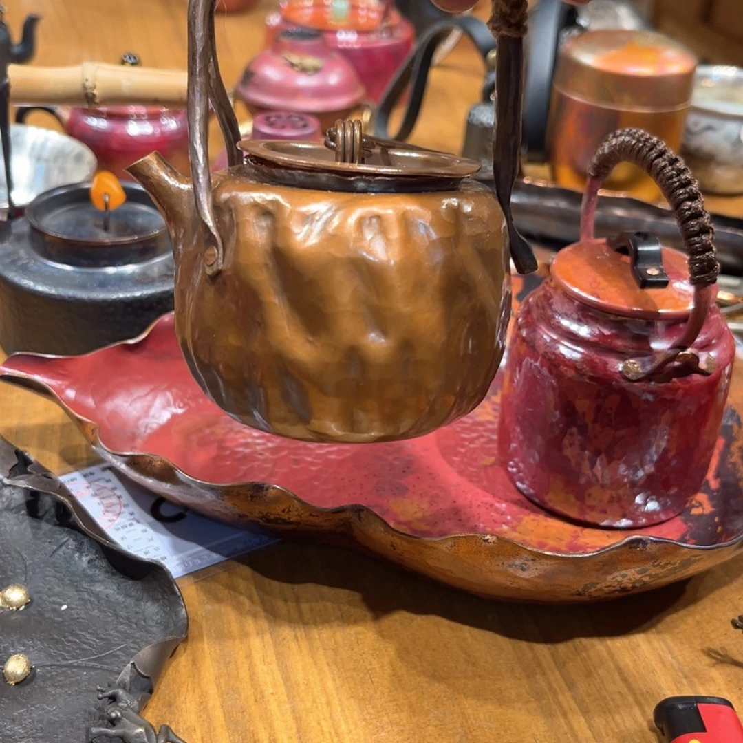 老师傅烤色200提梁壶手工锻打工艺