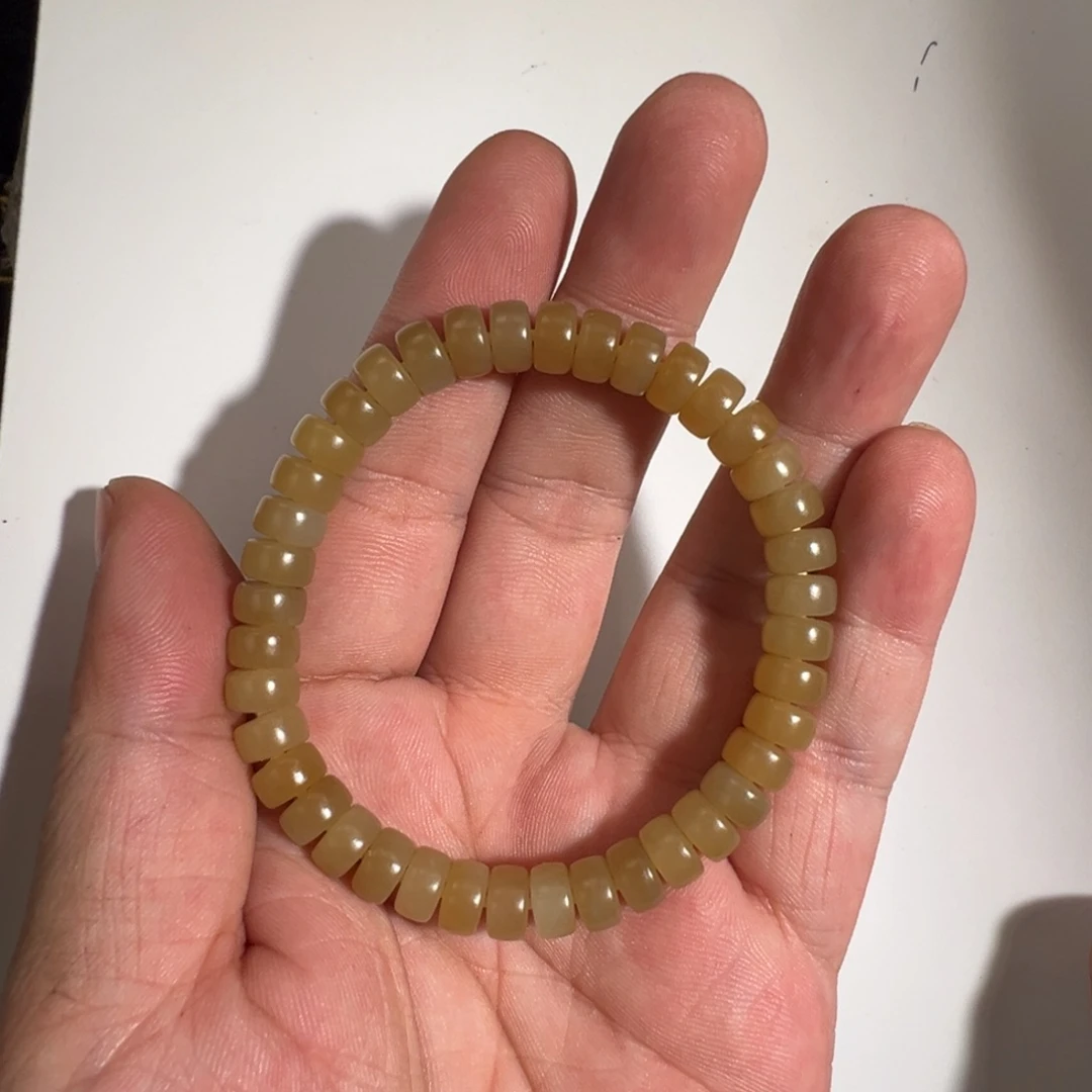和田玉未镶嵌手串新疆且末糖8mm柔光包邮药片小货头