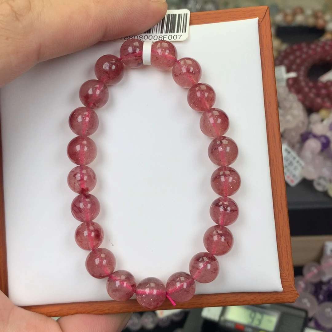 水晶手链未镶嵌草莓晶9mm
