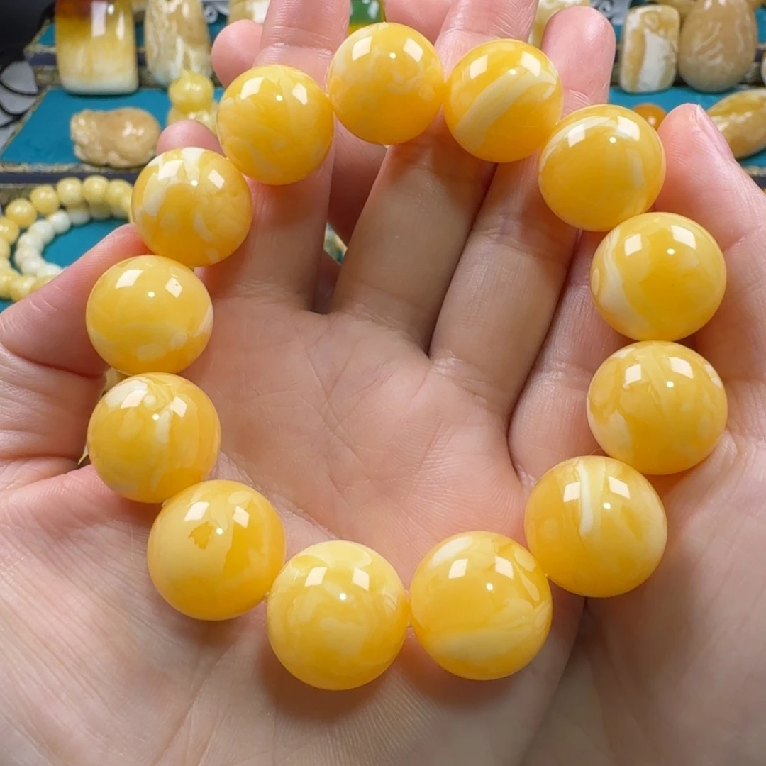 琥珀未镶嵌手链同料