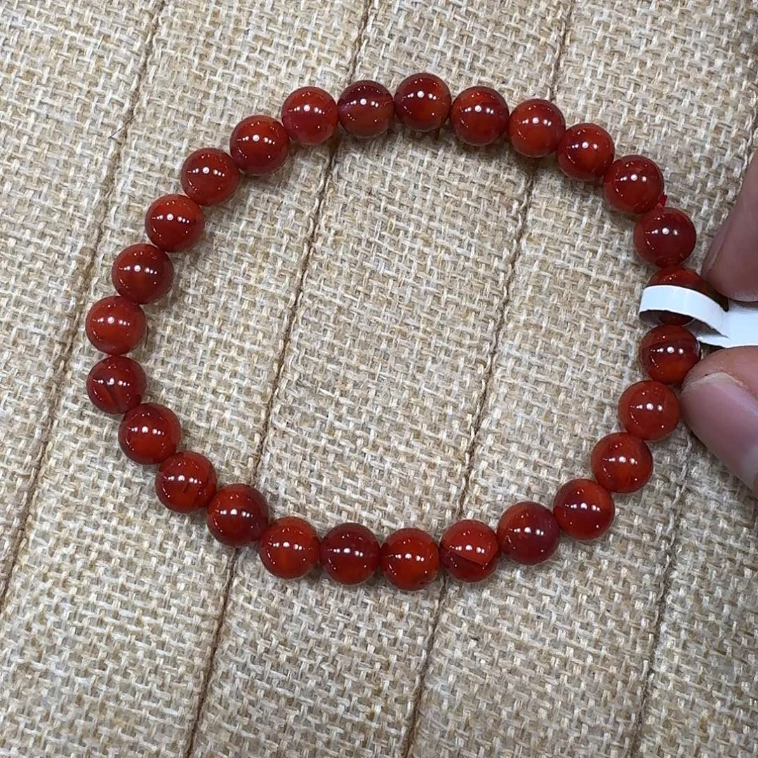 南红玛瑙未镶嵌手链手串原矿南红瓦西牛血红7