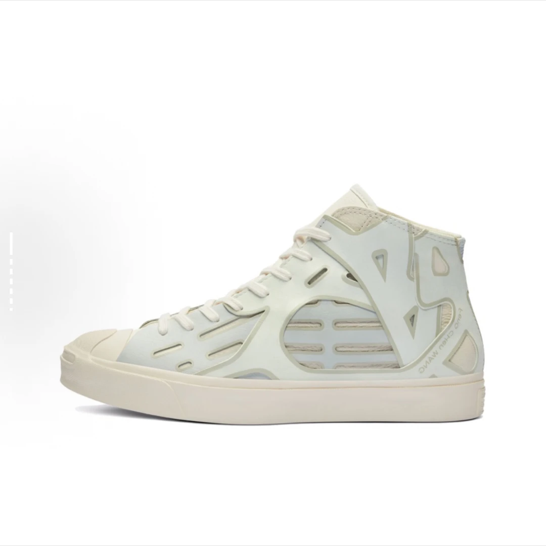 Converse/匡威解构开口笑休闲中帮板鞋男女同款 白灰169009C