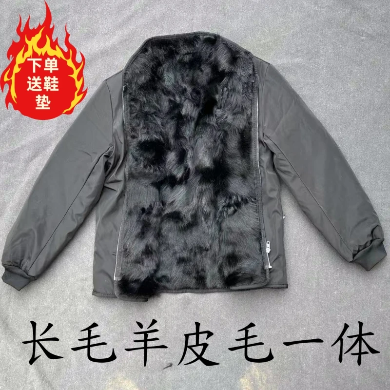 反季长毛羊皮毛一体袄托斯卡纳拼接内胆加厚外套