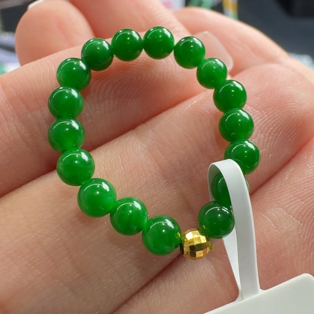 未镶嵌手链翡翠ω**玥冰胶正辣绿戒指卡3.7 巨巨漏！福利！