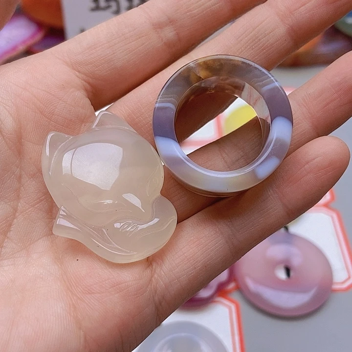 【闪购商品】玛瑙/玉髓珠宝半成品未镶嵌用****9