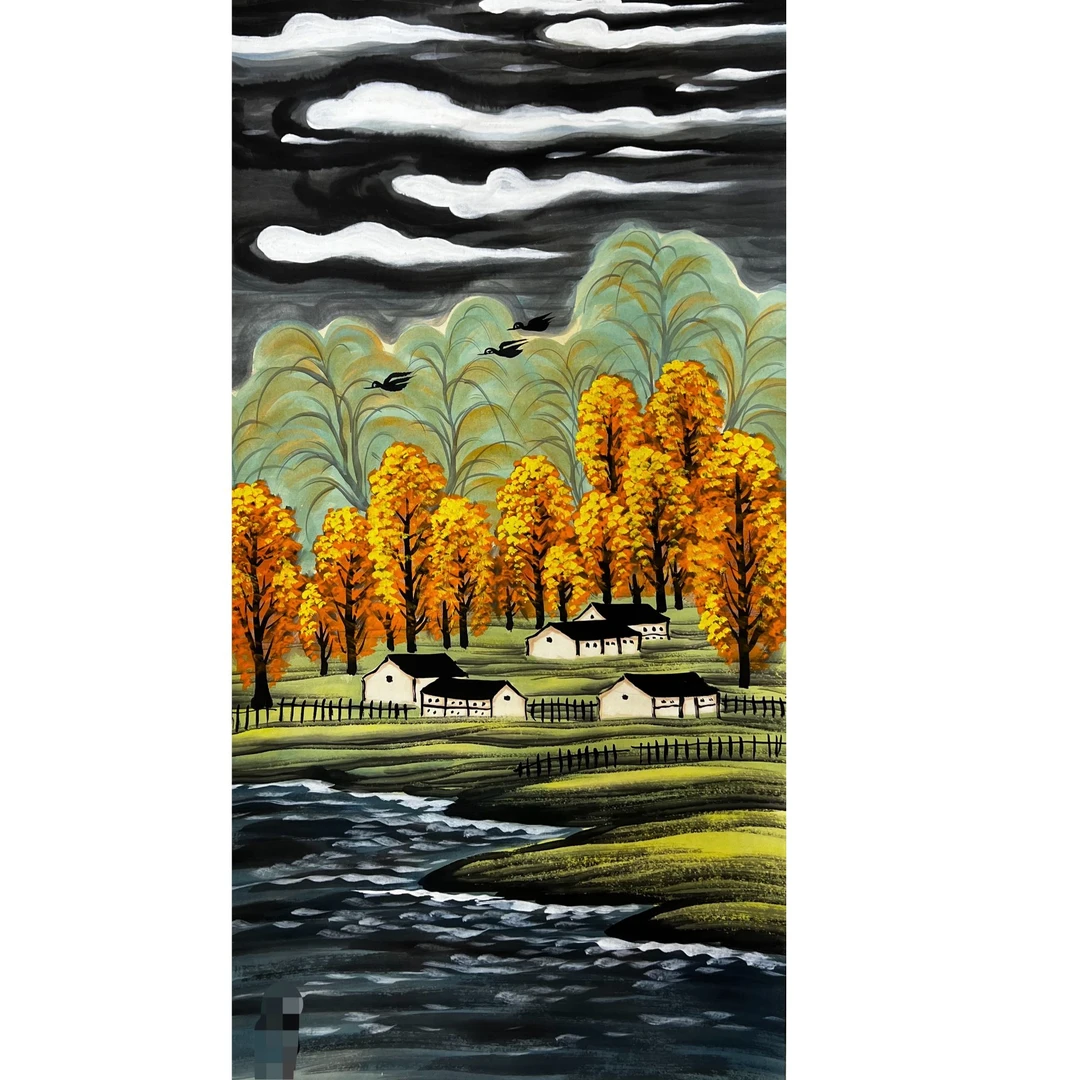 Lfm款山水立轴136*67约8.2平尺