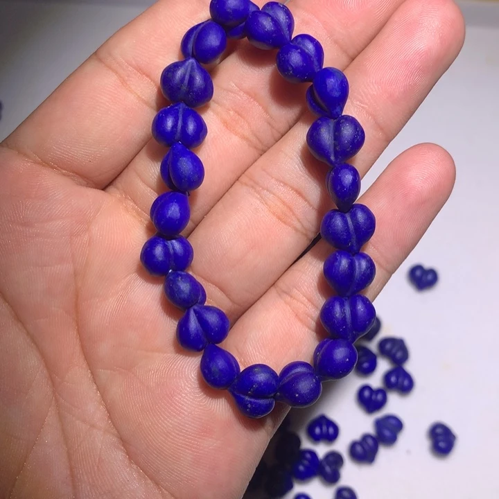 青金石未镶嵌10mm屁桃手串