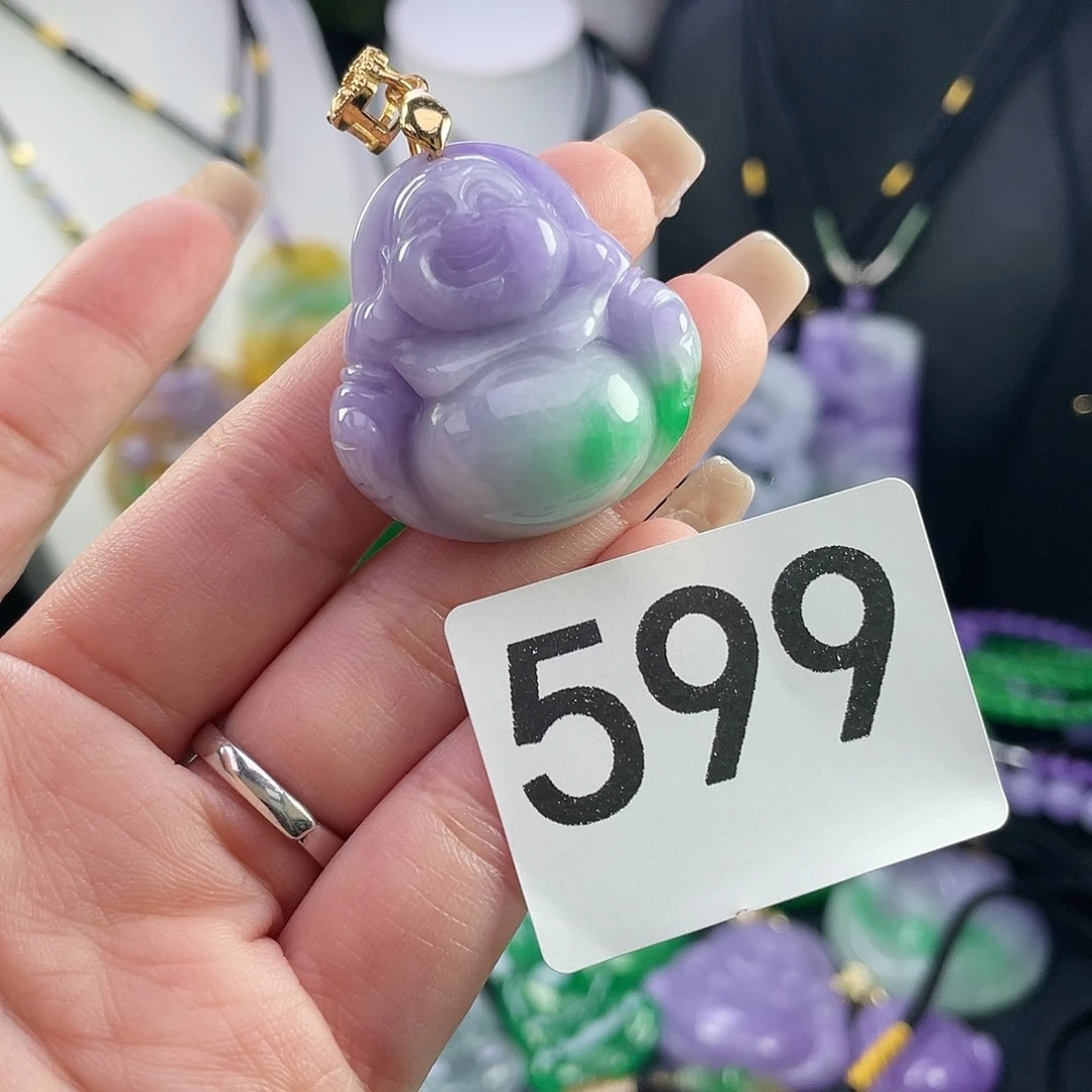 翡翠未镶嵌吊坠(赠链)