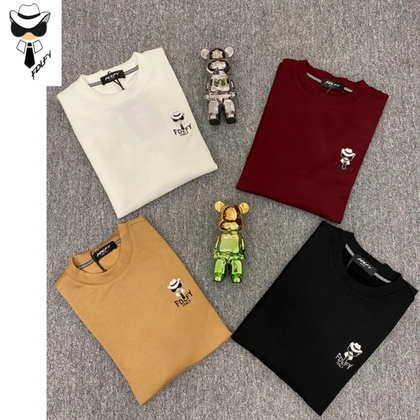 【欧洲名店】4197正品FDLFY老佛爷秋季男士四色百搭长袖T恤
