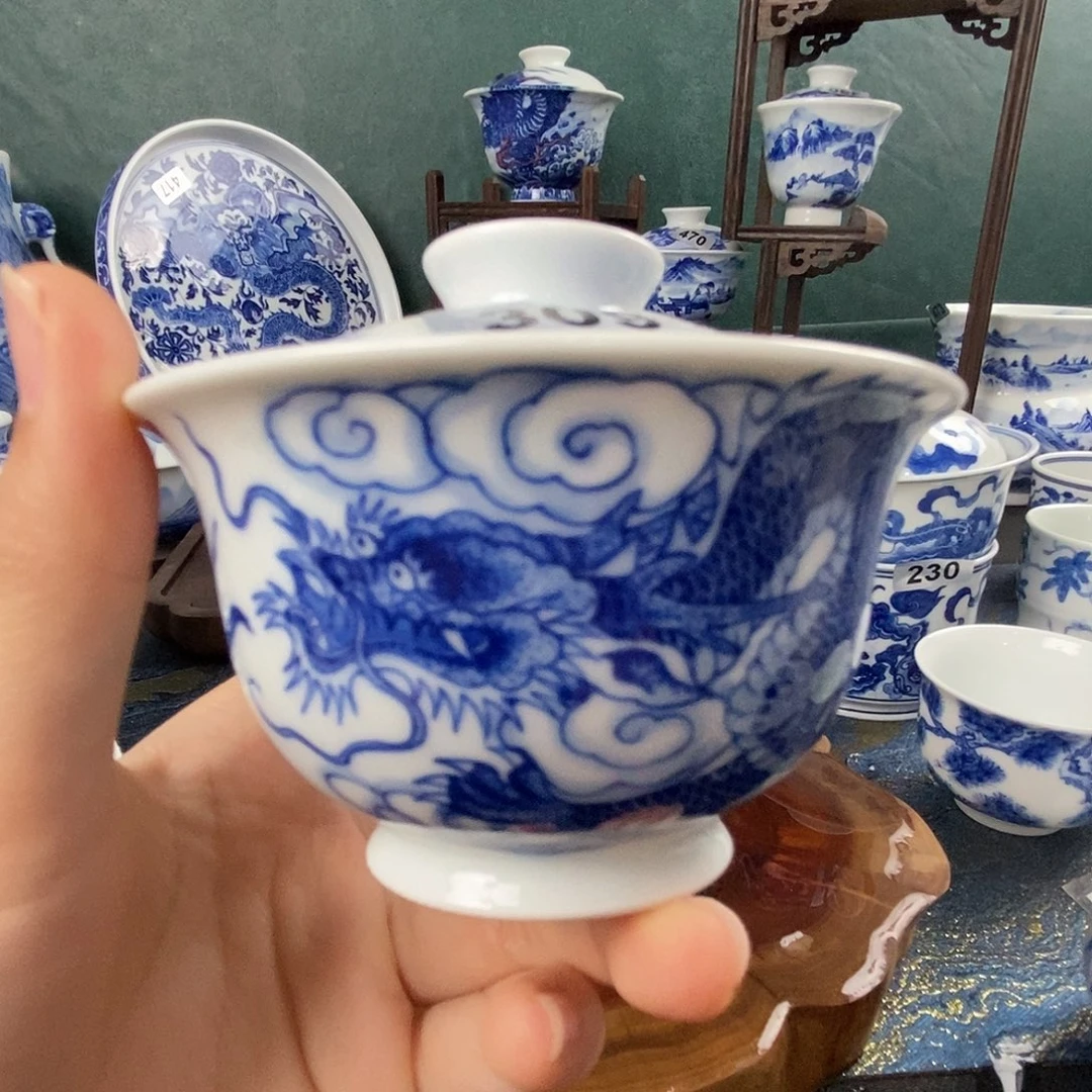 瓷片景德镇手绘青花茶器309