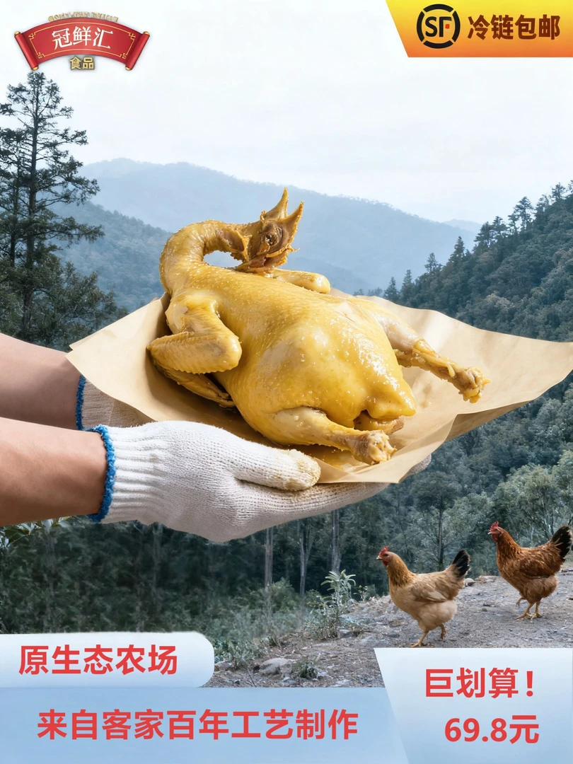 【买一送一】农家园林走地鸡（2只装约1400g-1600g）