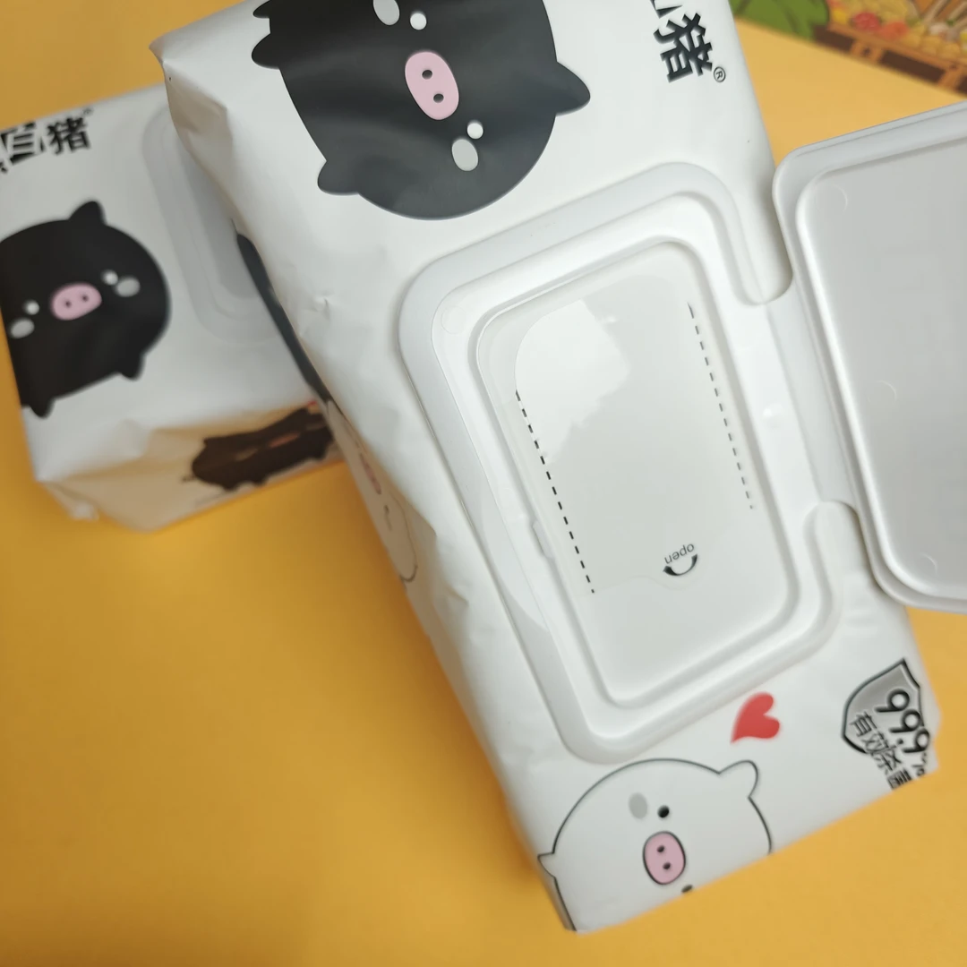 娇点黑白猪杀菌99.99%清洁卫生湿巾80片正品湿巾儿童成人一次性