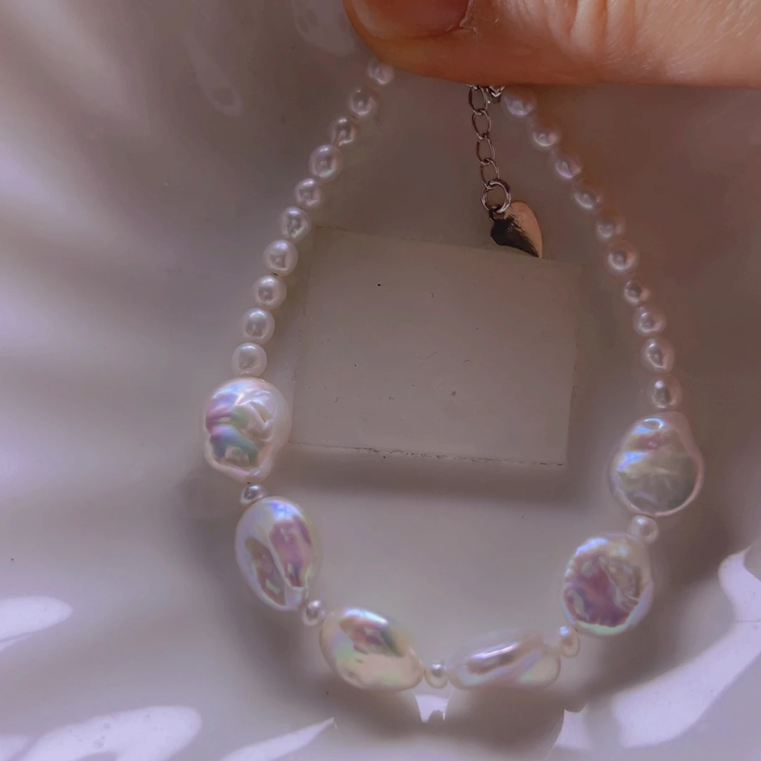 淡水珍珠手绳合金