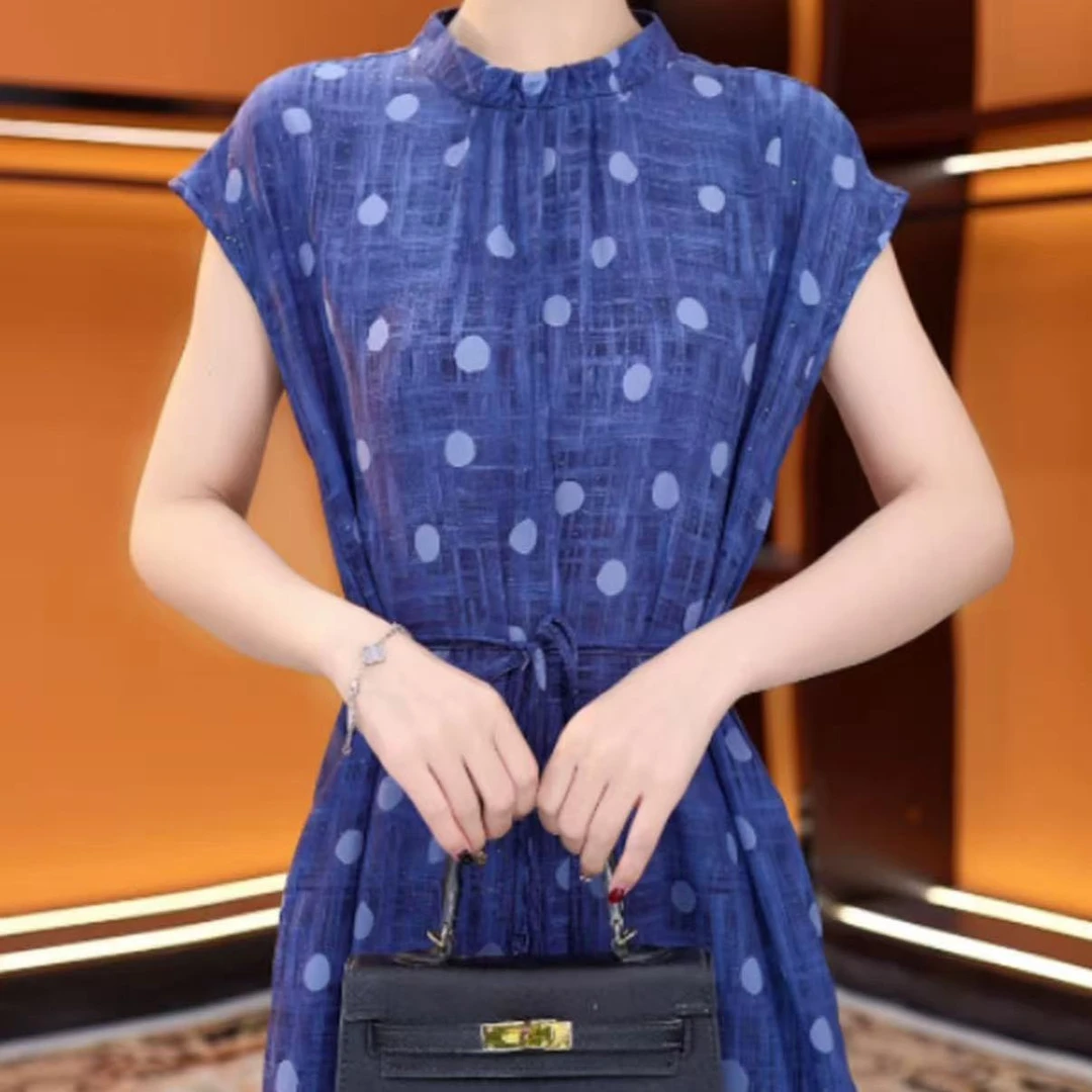 旗袍裙套夏季碎花翻领连衣裙旗袍显瘦收腰慵懒风