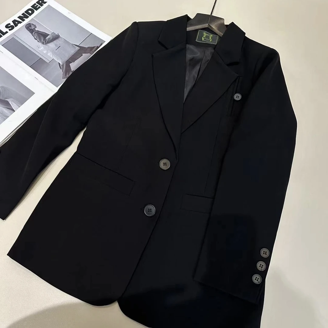 《优麦汇》Y5162早春新款设计感时尚百搭西装外套休闲女款