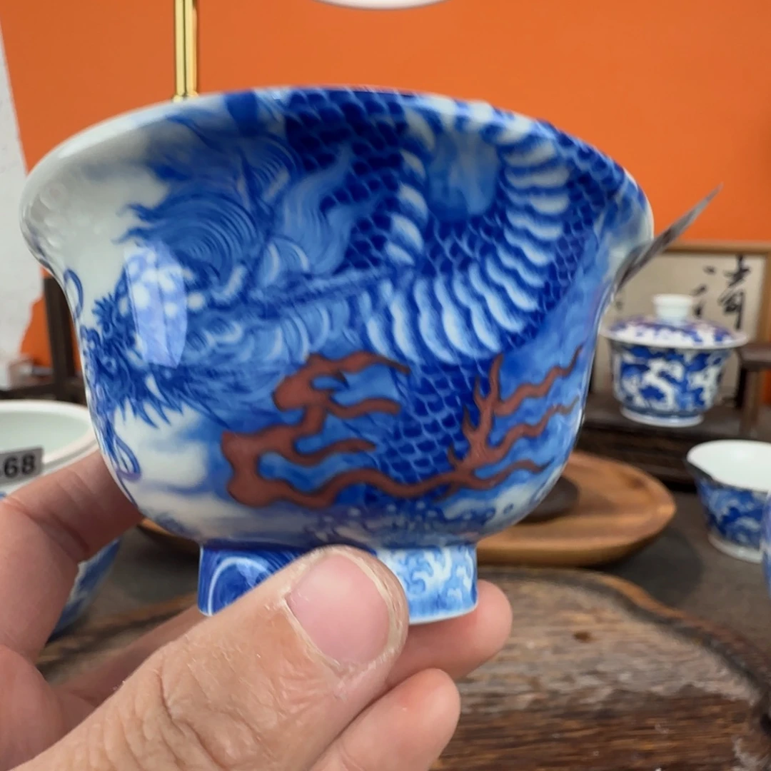 瓷片景德镇手绘青花茶器001