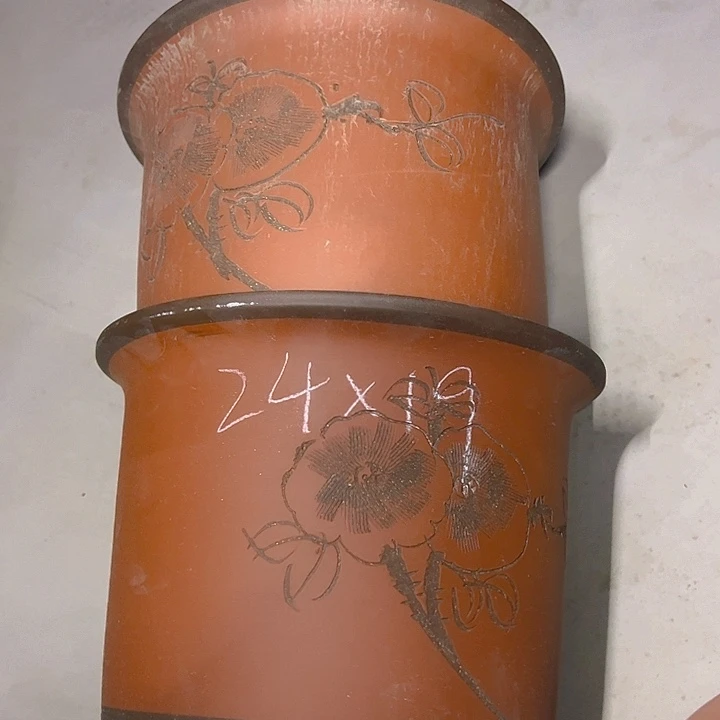 紫砂花盆透气大号