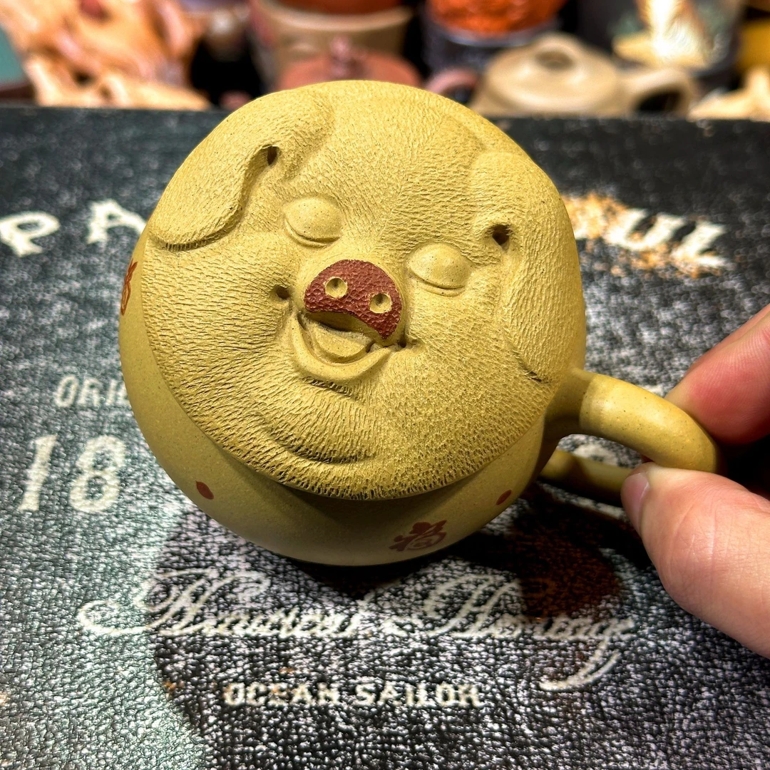 徐海龙早期孤品（泡茶杯）全手工原创设计黄龙山金砂玉段可爱茶壶