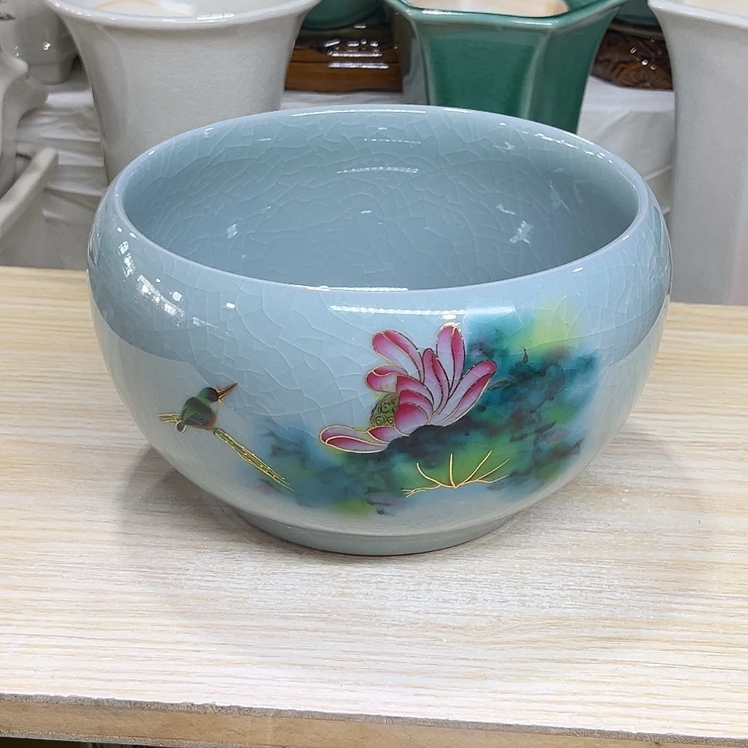陶瓷绿植多肉微瑕花盆口径18*11无孔