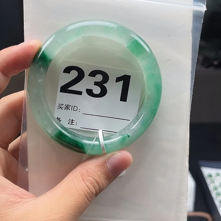 石英质玉（非洲翠）手镯未镶嵌231圈口5859