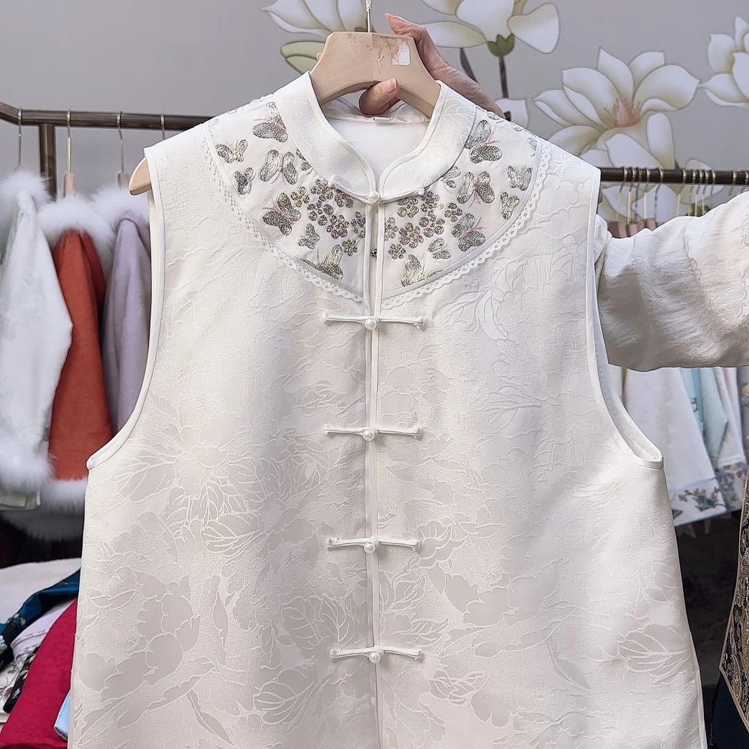 刺绣超级特炸棉马甲胸围102