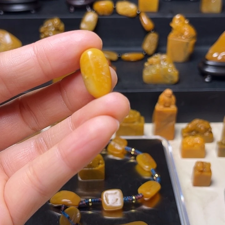 寿山石印石寿山田黄石转运珠