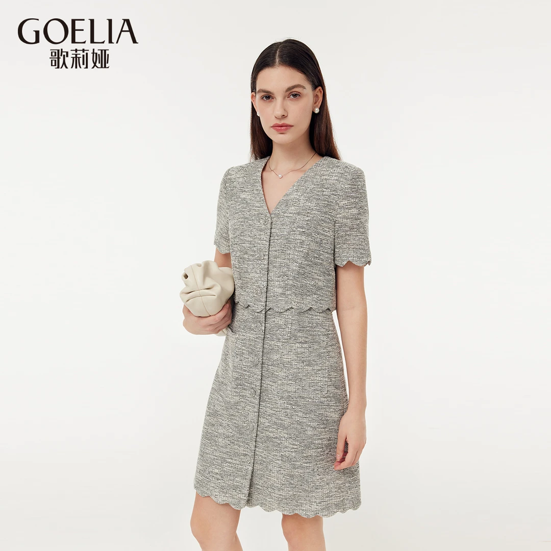 歌莉娅 春季新品  花边假两件式连衣裙  1E3L4K670