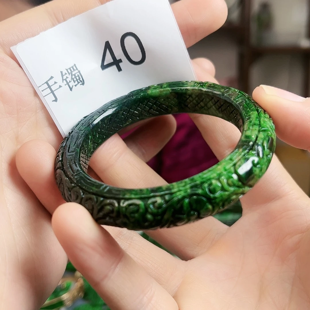翡翠手镯未镶嵌手镯54.5