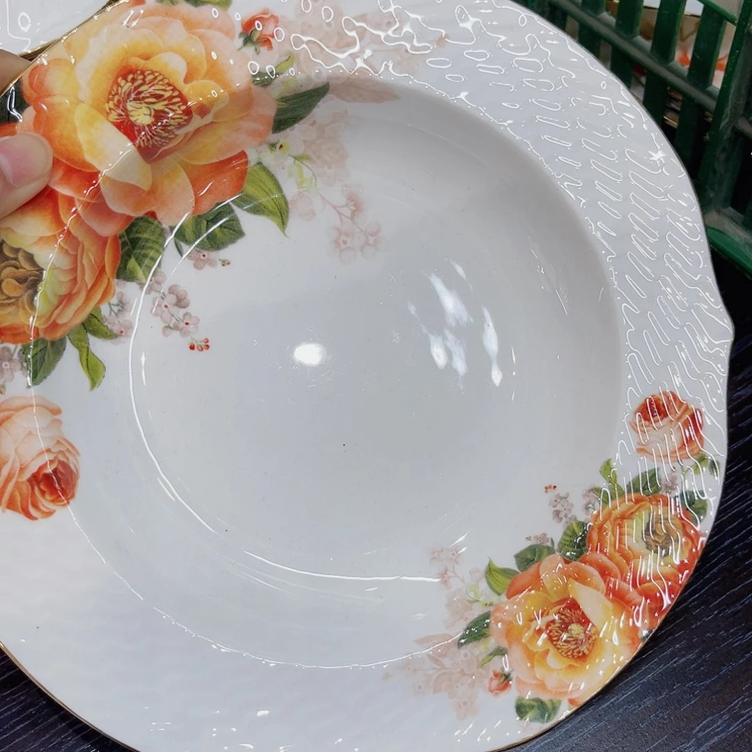 36%以上骨粉骨瓷8英寸汤盘