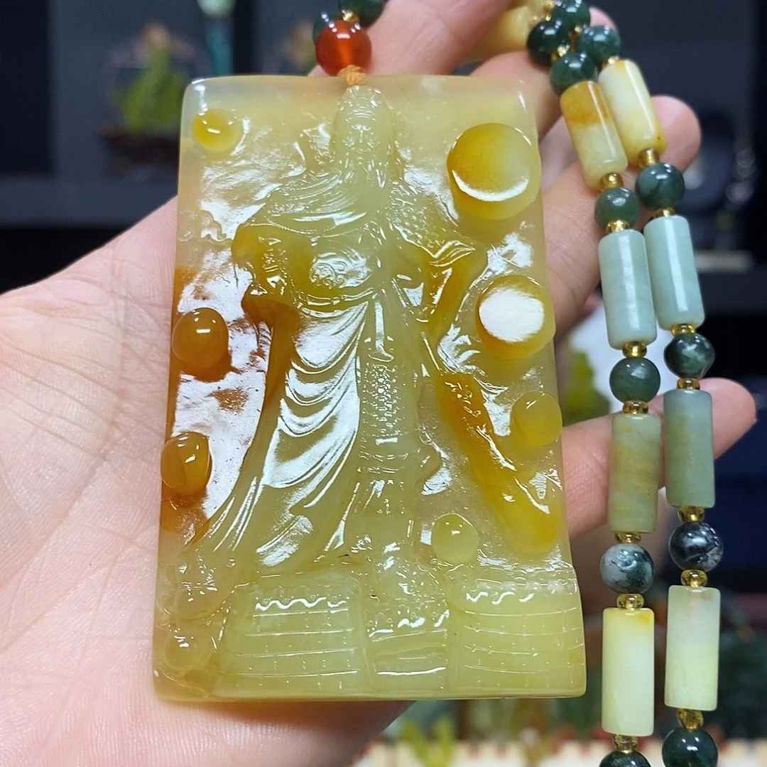 未镶嵌岫玉挂件吊坠