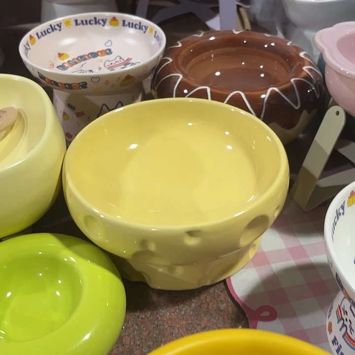 陶瓷黄色奶酪大口径微瑕