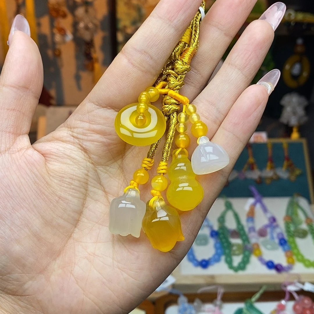 玛瑙/玉髓车挂未镶嵌挂件