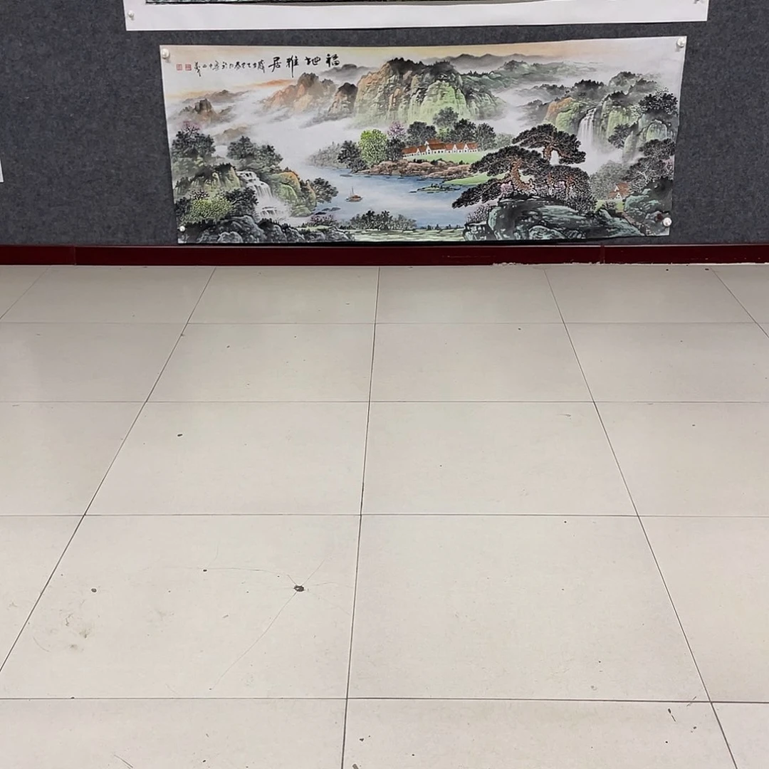 国画悠****6小六尺画芯捡漏